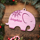 Elephant Sisterhood Sister Bestie Thank You - Personalized Wooden Ornament Print 2 Sides