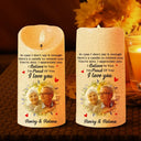 Gift For Couples, Gift For Husband, Gift For Wife, Gift For Boyfriend, Gift For Girlfriend, Anniversary - Custom Photo In Case I Don't Say It Enough Couples - Personalized Flameless LED Candle