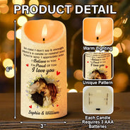 Gift For Couples, Gift For Husband, Gift For Wife, Gift For Boyfriend, Gift For Girlfriend, Anniversary - Custom Photo In Case I Don't Say It Enough Couples - Personalized Flameless LED Candle