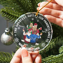 Gift For Sisters, Gift For Sibling, Family - The Greatest Gift Our Parents Gave Us Family Sisters Brothers - Personalized Circle Glass Ornament
