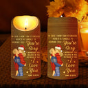 Gift For Couples, Gift For Husband, Gift For Wife, Gift For Boyfriend, Gift For Girlfriend, Anniversary - In Case I Don't Say It Enough Couples - Personalized Flameless LED Candle
