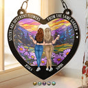 Gift For Bestie, Gift For Sisters - Flower Field Sisters Are Different Flowers From The Same Garden - Personalized Window Hanging Suncatcher Ornament