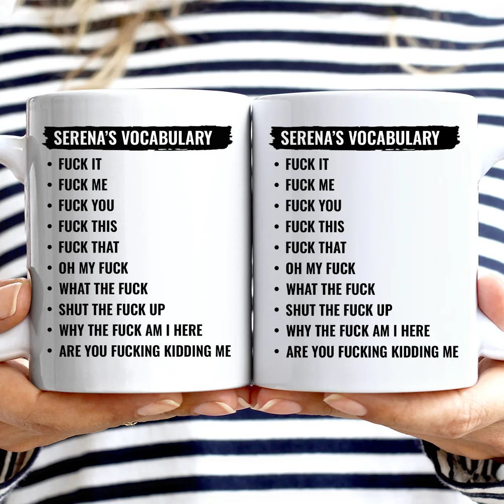 Gift For Bestie,Gifts For Colleagues,Funny - Funny Vocabulary At Work For Colleague And Bestie - Personalized Mug