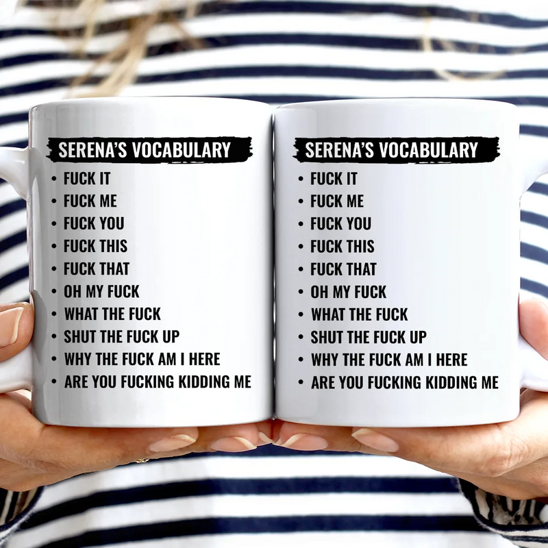 Gift For Bestie,Gifts For Colleagues,Funny - Funny Vocabulary At Work For Colleague And Bestie - Personalized Mug