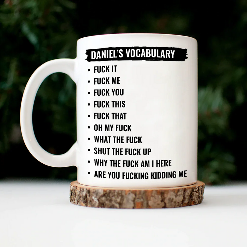 Gift For Bestie,Gifts For Colleagues,Funny - Funny Vocabulary At Work For Colleague And Bestie - Personalized Mug
