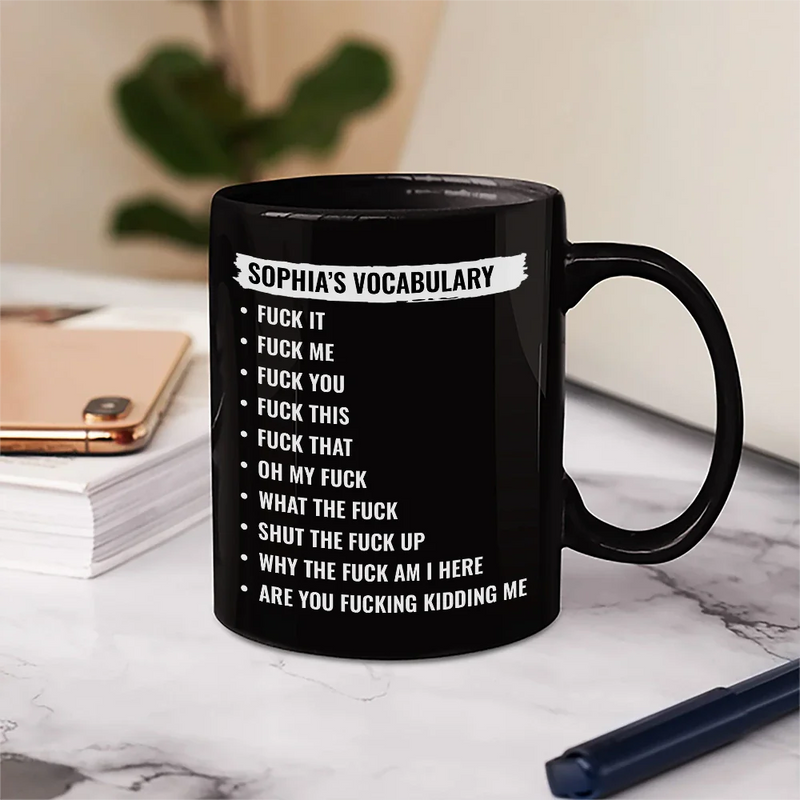 Gift For Bestie,Gifts For Colleagues,Funny - Funny Vocabulary At Work For Colleague And Bestie - Personalized Mug
