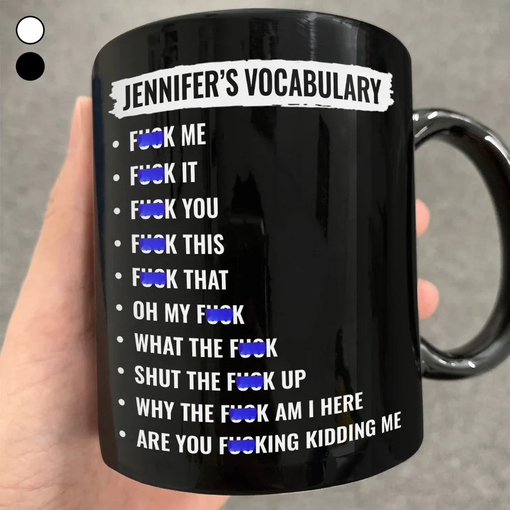 Gift For Bestie,Gifts For Colleagues,Funny - Funny Vocabulary At Work For Colleague And Bestie - Personalized Mug
