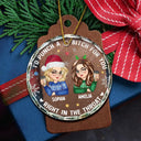 Gift For Bestie, Gifts For Colleagues, Gift For Sisters - Right In The Throat Besties - Personalized Circle Glass Ornament