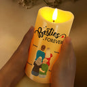 Happy,Gift For Bestie,Gift For Sisters,Gifts For Colleagues - Your Heart And My Heart Are Very Old Friends Friendship - Personalized Flameless LED Candle