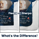 Memorial - Custom Photo A Hug From Heaven When You Really Miss Me Memorial - Personalized Fleece Blanket, Sherpa Blanket