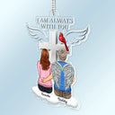 Family - Back Family Memorial I'm Always With You Cross On Cloud - Personalized Acrylic Car Hanger