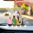 Family - Back Family Memorial I'm Always With You Cross On Cloud - Personalized Acrylic Car Hanger