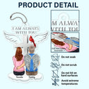 Family - Back Family Memorial I'm Always With You Cross On Cloud - Personalized Acrylic Car Hanger