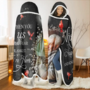 Memorial - Custom Photo A Hug From Heaven When You Really Miss Me Memorial - Personalized Wearable Hooded Blanket