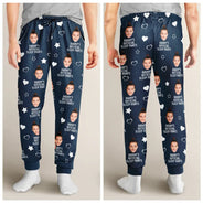 Gift For Couples, Gift For Husband - Custom Photo Funny Couple Daddy's Official Sleep Pants - Personalized Pajama Pants
