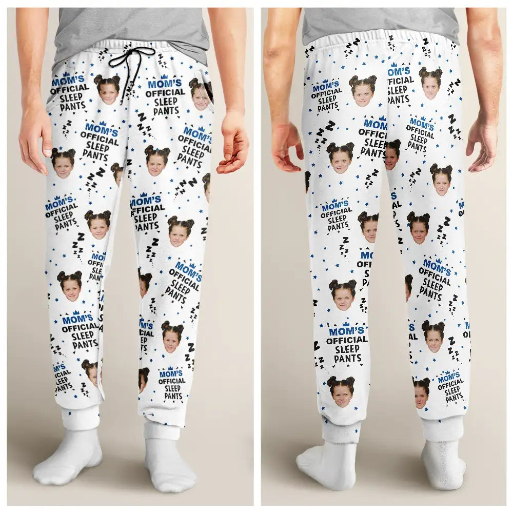 Gift For Mother,Gift For Grandma,Funny - Custom Photo Mama's Official Sleep Pants - Personalized Pajama Pants