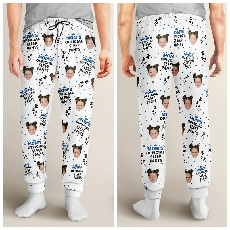 Gift For Mother,Gift For Grandma,Funny - Custom Photo Mama's Official Sleep Pants - Personalized Pajama Pants