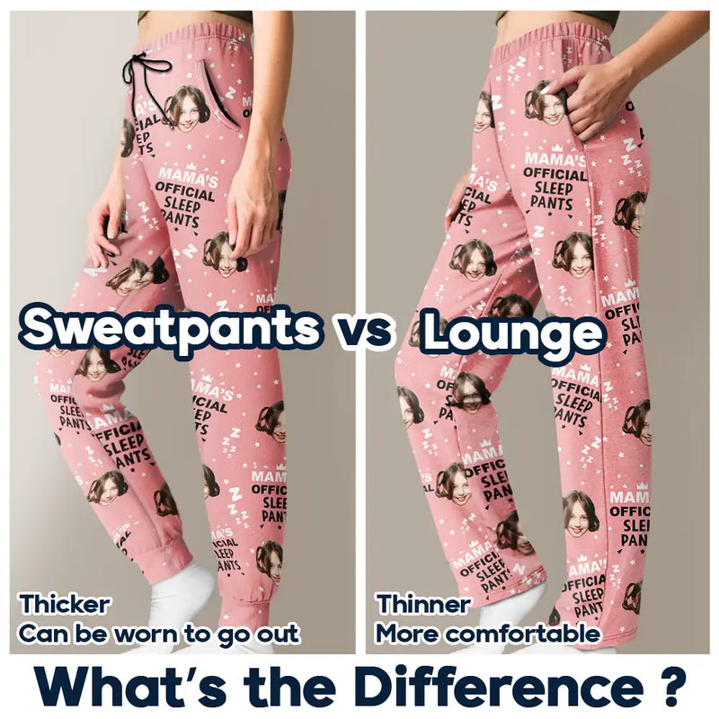 Gift For Mother,Gift For Grandma,Funny - Custom Photo Mama's Official Sleep Pants - Personalized Pajama Pants