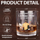 Pet Lovers, Dog Lovers, Dog Dad, Dog Mom - A Man Cannot Survive On Wine Alone Dog Dad Dog Mom - Personalized Whiskey Glass