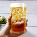 Gift For Brothers, Gift For Bestie, Gift For Men - Congrats On Being My Brother You Lucky Man - Personalized Beer Glass
