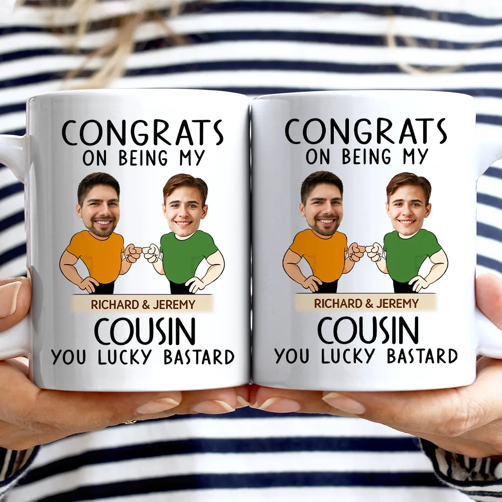 Gift For Brothers, Gift For Bestie, Gift For Men - Custom Photo Congrats On Being My Brother You Lucky Man Funny Friend - Personalized Mug