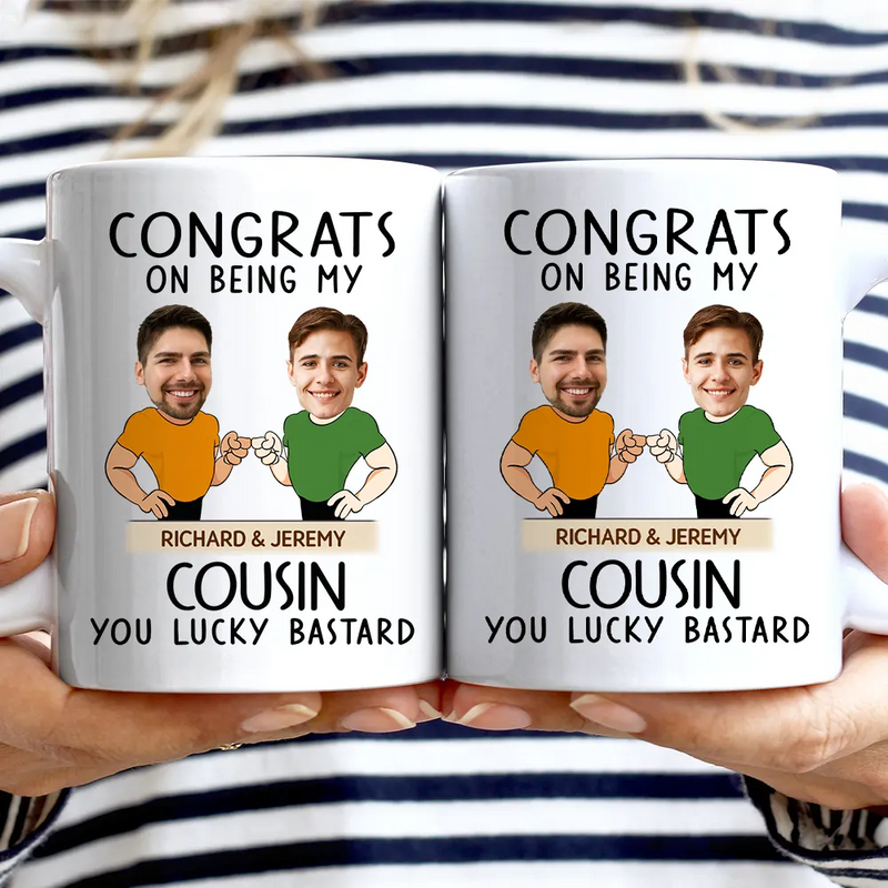 Gift For Brothers, Gift For Bestie, Gift For Men - Custom Photo Congrats On Being My Brother You Lucky Man Funny Friend - Personalized Mug