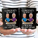 Gift For Brothers, Gift For Bestie, Gift For Men - Custom Photo Congrats On Being My Brother You Lucky Man Funny Friend - Personalized Mug