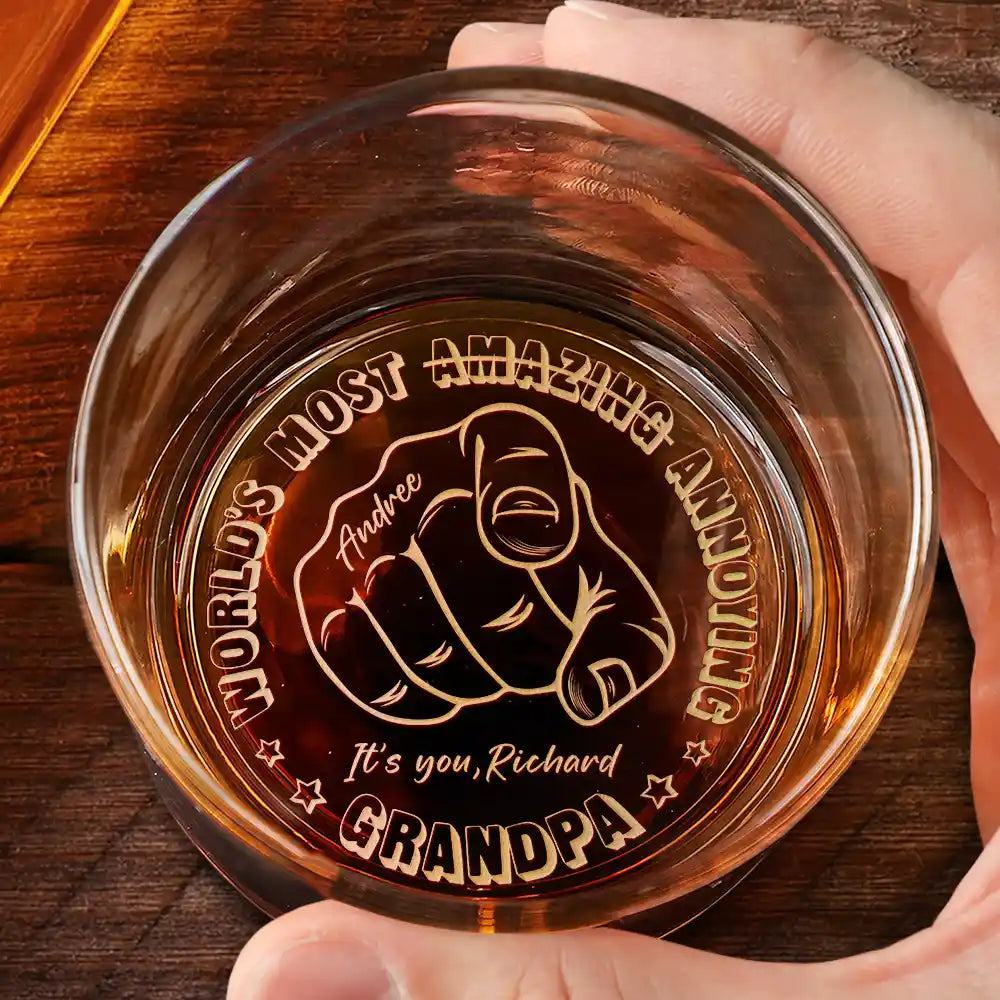 Gift For Brothers,Gift For Bestie,Gift For Men,Funny - World's Most Amazing Annoying Brother - Personalized Engraved Whiskey Glass