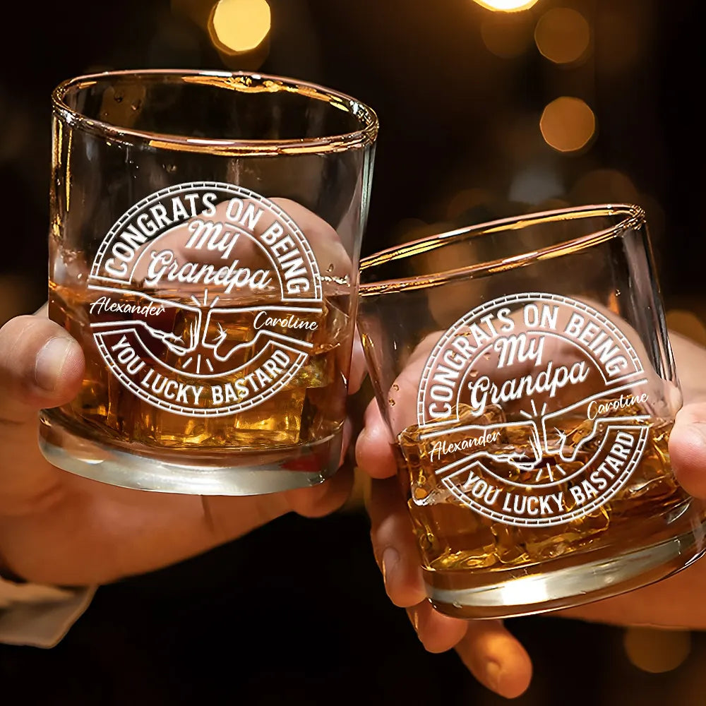 Gift For Brothers,Gift For Bestie,Gift For Men,Funny - Congrats On Being My Brother You Lucky Man - Personalized Whiskey Glass