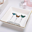 Happy,Old Best friends,Gift For Bestie,Gifts For Colleagues - It Takes A Long Time To Grow An Old Friend Butterflies - Personalized Ring Dish