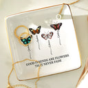 Happy,Old Best friends,Gift For Bestie,Gifts For Colleagues - It Takes A Long Time To Grow An Old Friend Butterflies - Personalized Ring Dish