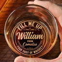 Gift For Couples,Gift For Husband,Gift For Boyfriend,Funny - Couple Fill Me Up Daddy Husband Wife - Personalized Engraved Whiskey Glass