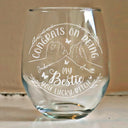 Gift For Sisters,Gift For Bestie,Funny - Congrats On Being My Sister You Lucky Girl - Personalized Stemless Wine Glass