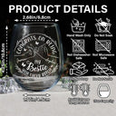 Gift For Sisters,Gift For Bestie,Funny - Congrats On Being My Sister You Lucky Girl - Personalized Stemless Wine Glass