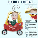 Gift For Father,Gift For Grandpa,Gift For Husband - Custom Photo Drive Safe Daddy 3D Effect - Personalized Acrylic Car Hanger
