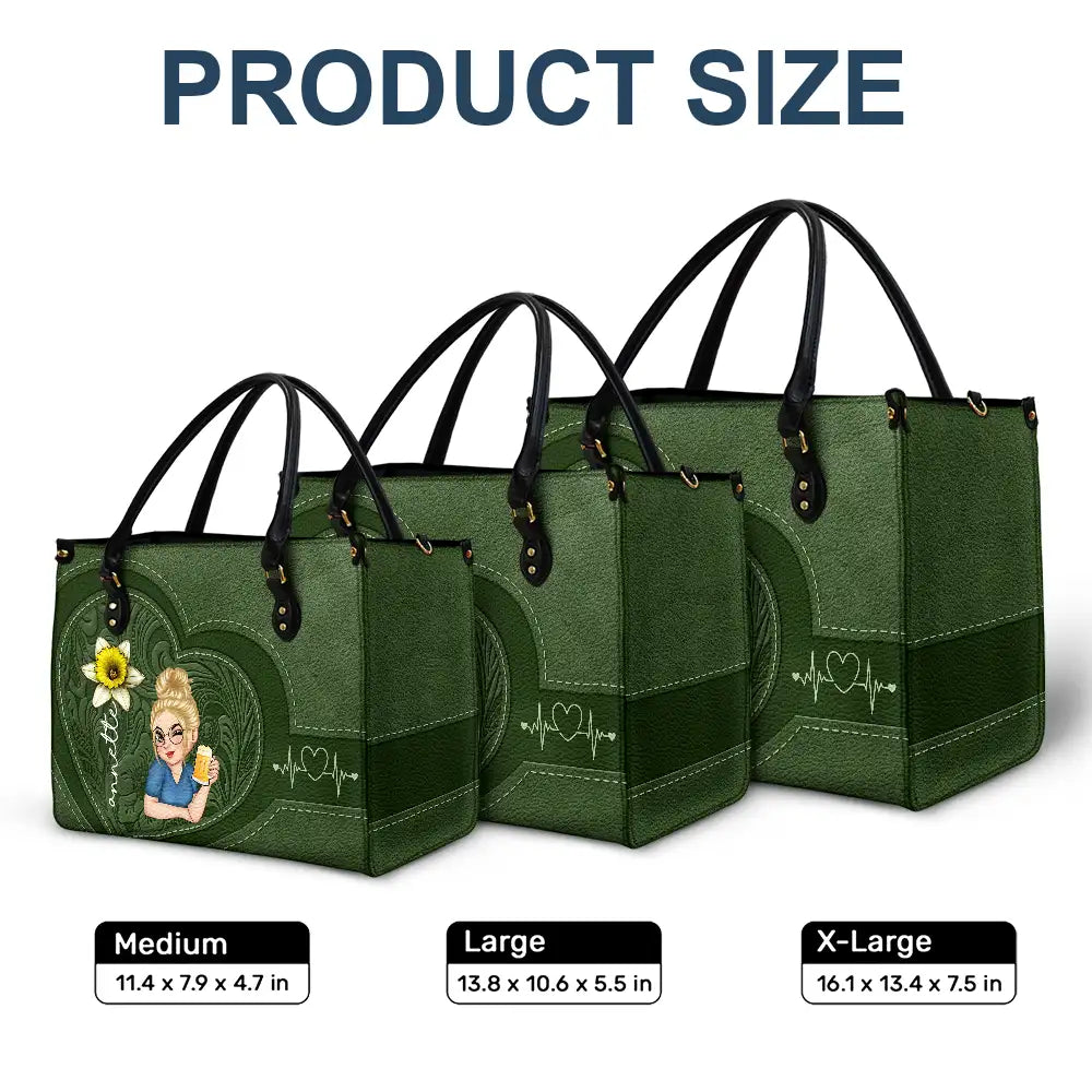 Gift For Women, Gift For Mother, Gift For Grandma, Gift For Yourself - Birth Flowers Bloom Where You're Planted Woman Mom Grandma - Personalized Leather Bag