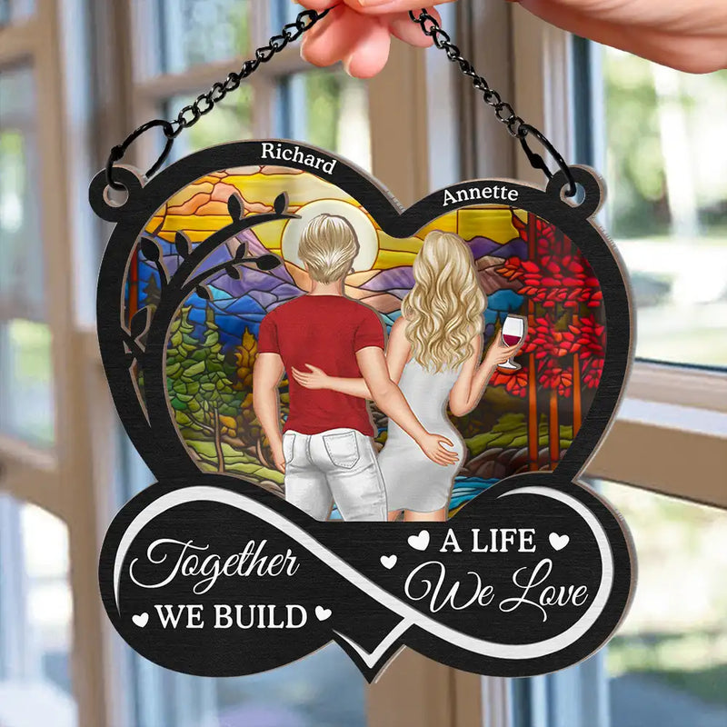 Gift For Couples,Gift For Husband,Gift For Wife,Love - Back Couple You & Me We Got This Till Our Last Breath - Personalized Window Hanging Suncatcher Ornament