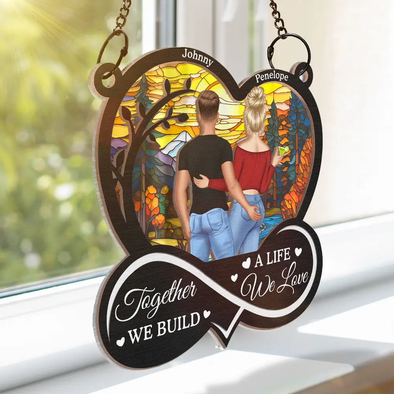 Gift For Couples,Gift For Husband,Gift For Wife,Love - Back Couple You & Me We Got This Till Our Last Breath - Personalized Window Hanging Suncatcher Ornament
