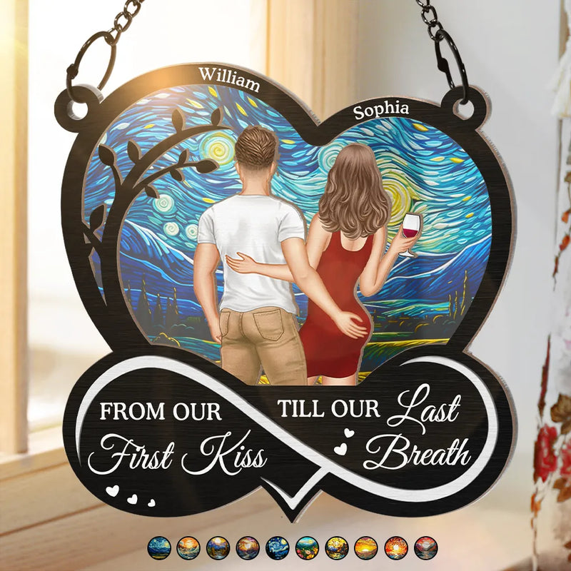 Gift For Couples,Gift For Husband,Gift For Wife,Love - Back Couple You & Me We Got This Till Our Last Breath - Personalized Window Hanging Suncatcher Ornament