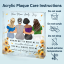 Gift For Mother,Mom - Daughters (Adult),Love,Gift For Daughter - No Matter Where We Go Mom Daughter - Personalized Square Shaped Acrylic Plaque