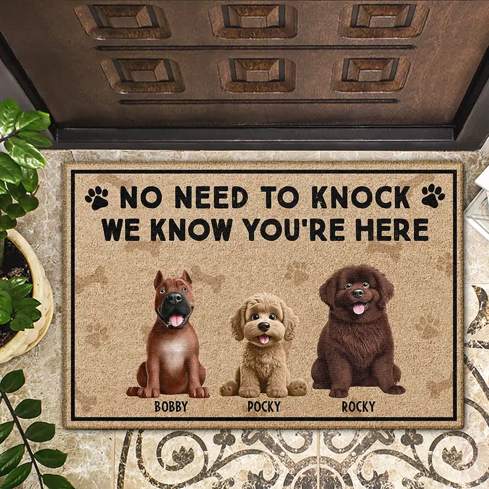 Dog Lovers, Pet Lovers - Just So You Know There's Like A Bunch Of Dogs In Here - Personalized Doormat