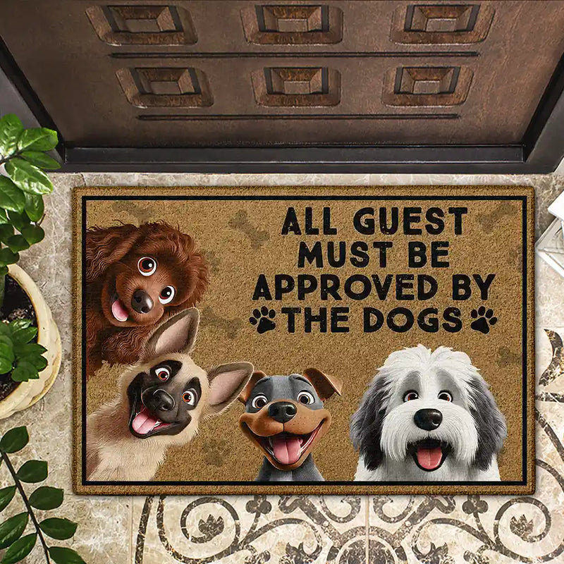 Dog Lovers,Pet Lovers,Funny - No Need To Knock We Know You're Here Dog - Personalized Doormat