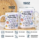 New Mom,New baby,Gift For Mother,Love - Our First Mother's Day - 3D Inflated Effect Printed Mug, Personalized White Edge-to-Edge Mug