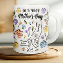 New Mom,New baby,Gift For Mother,Love - Our First Mother's Day - 3D Inflated Effect Printed Mug, Personalized White Edge-to-Edge Mug