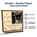 Expecting Dad,Pregnant Mom,Love,Gift For Grandparents,Parents,Gift For Father,Gift For Mother - Custom Photo I Can't Wait To Meet You Expecting Parents Grandparents - Personalized Custom Shaped 2-Layered Wooden Plaque