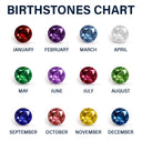 Gift For Mother,Love,Mom - Daughters (Adult),Happy,Gift For Daughter - Mom Daughters Custom Name Gemstones Jewelry - Personalized Birthstone Heart Necklace