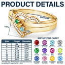 Gift For Mother,Love,Mom - Daughters (Adult),Happy,Gift For Daughter - Custom Gemstones Love You Always Mom And Daughters - Personalized Birthstone Heart Ring