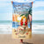 Sunrise Sunburn Sunset Repeat - Personalized Beach Towel