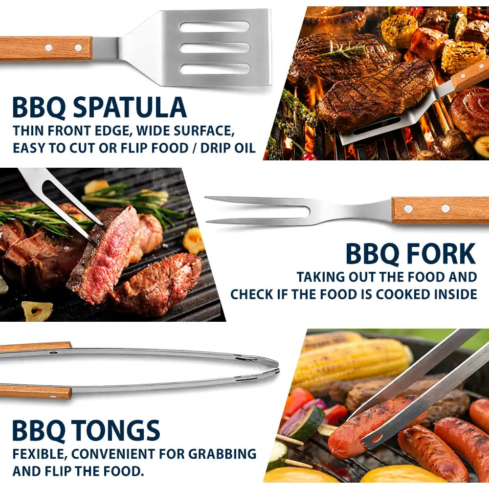 Gift For Father,Grilling,Proud,Icon - Daddy's Grilling Tools - Personalized BBQ Tool Set With Storage Bag