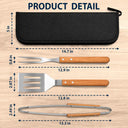 Gift For Father,Gift For Grandpa,Grandpa's Hobby,Dad's Hobby,Grilling,Non-Eng,Photo,Humorous - Custom Photo Papa's Grilling Tools - Personalized BBQ Tool Set With Storage Bag